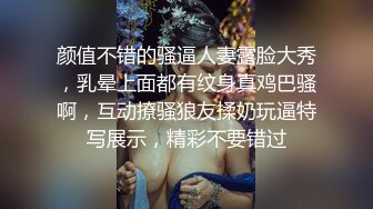 颜值不错的骚逼人妻露脸大秀，乳晕上面都有纹身真鸡巴骚啊，互动撩骚狼友揉奶玩逼特写展示，精彩不要错过