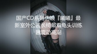 国产CD系列伪娘『曦曦』最新室外公园长椅戴着龟头训练器震动高潮