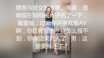 嫖客与妓女的故事。鸡婆：是啊现在刚刚统计评估了一下，戴套哦，哎呦你还喜欢看AV啊，你在哪搜的，我怎么搜不到，你讲话笑死人了   男：这里要拆迁了？