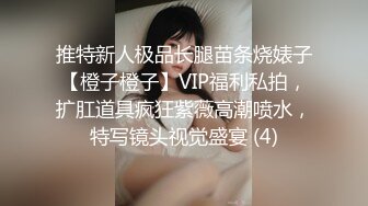 推特新人极品长腿苗条烧婊子【橙子橙子】VIP福利私拍，扩肛道具疯狂紫薇高潮喷水，特写镜头视觉盛宴 (4)